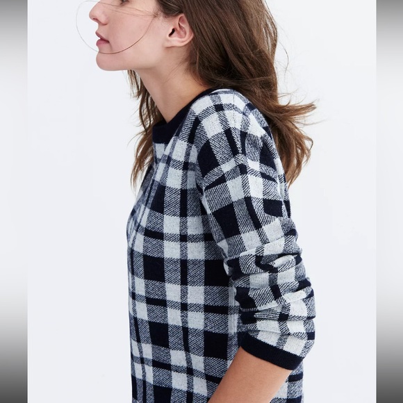 MADEWELL Plaid Button-Back Sweater $98! - Picture 4 of 10